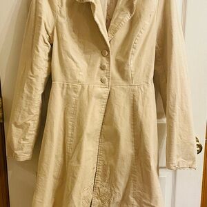 Hot Topic Disney Princess Belle Beauty & the Beast Cream Trench Coat for Women